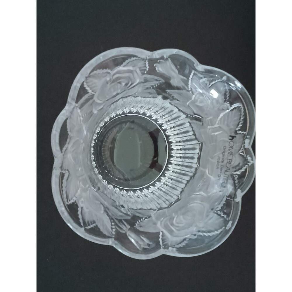 Home Beautiful Rose Pearls Glass Potpourri Holder Vase Centerpiece Made in Japan - Picture 5 of 16